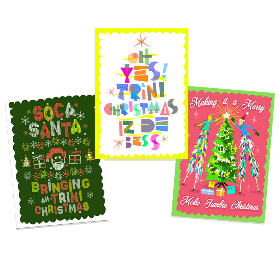Trini Gems Trinidad & Tobago Christmas Cards (3 Pack Collection)