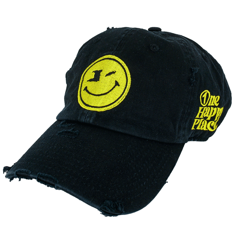 One Happy Place "Pitchlake" Black Vintage Hat