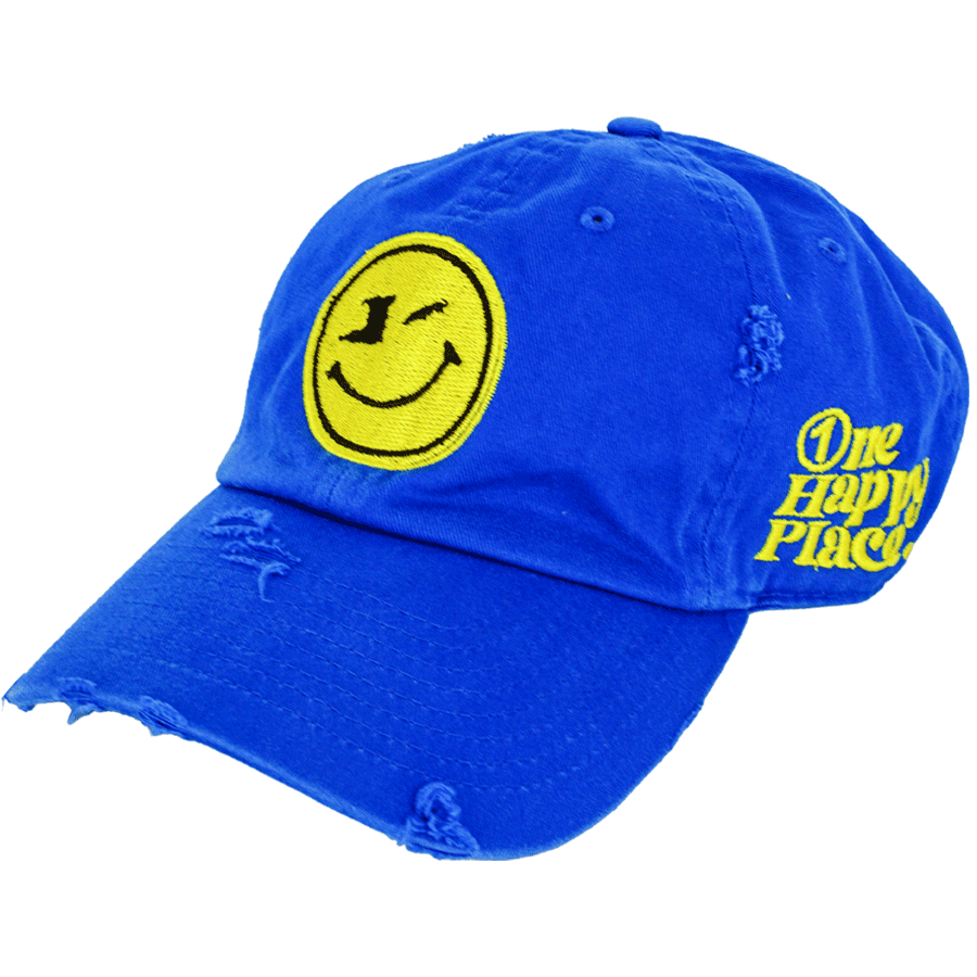 One Happy Place "Jab Jab" Blue Vintage Hat
