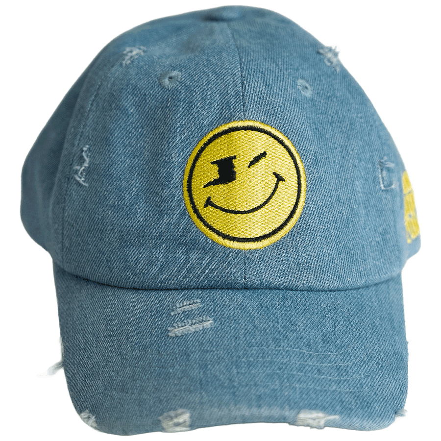 One Happy Place Light Denim Vintage Hat