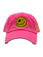 One Happy Place Hot Pink Vintage Hat