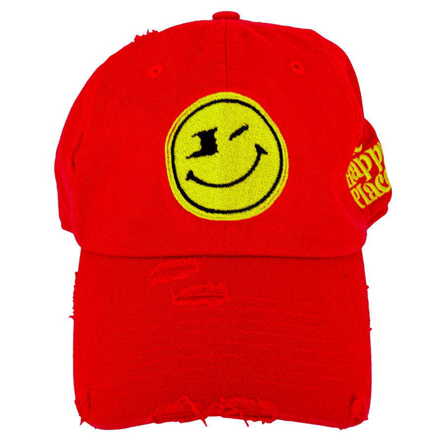 One Happy Place "Scarlet Ibis" Red Vintage Hat