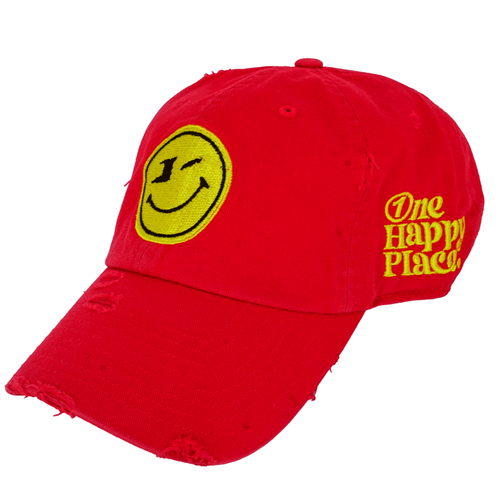 One Happy Place "Scarlet Ibis" Red Vintage Hat