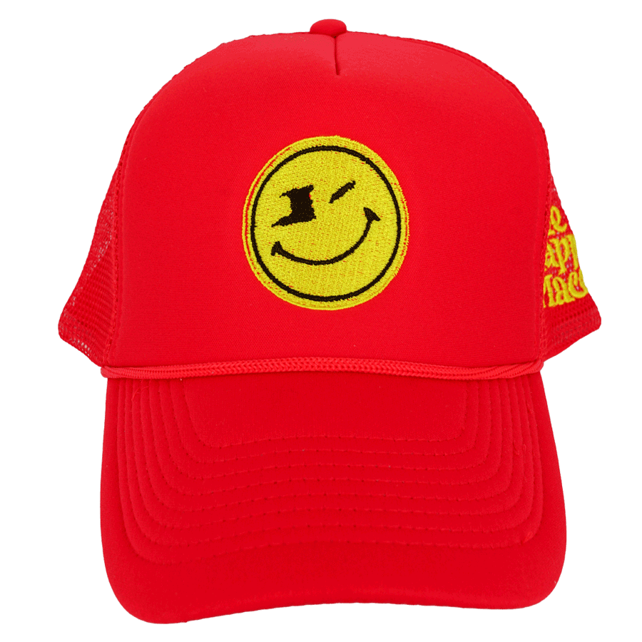 One Happy Place "Scarlet Ibis" Red Trucker Hat